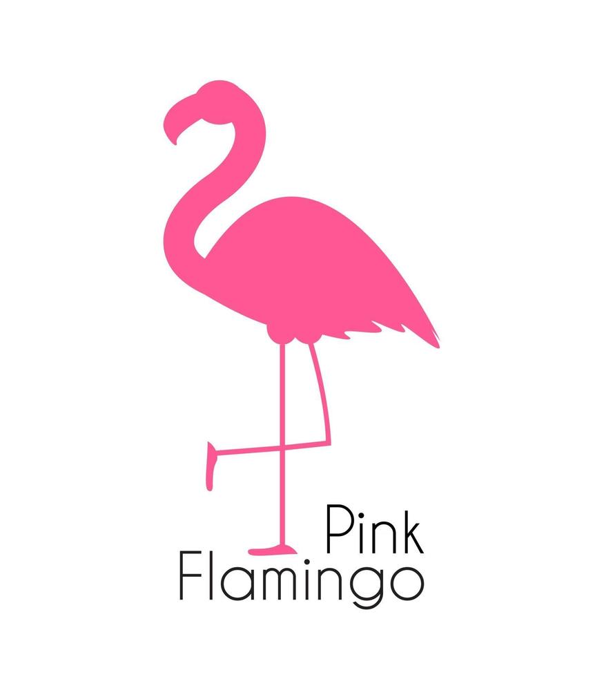 niedliche rosa Flamingoikonen-Vektorillustration vektor