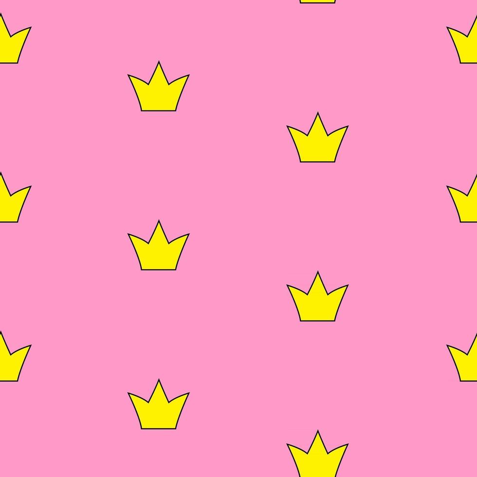 Prinzessin Krone nahtlose Muster Hintergrund Vektor-Illustration vektor