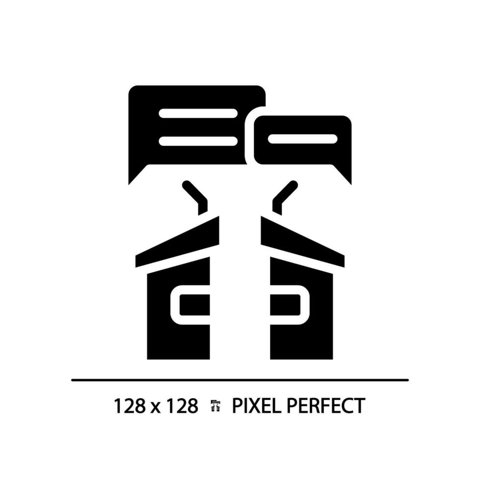 2d Pixel perfekt Glyphe Stil Dialog Symbole mit Wählen Konzept, isoliert Vektor Illustration.