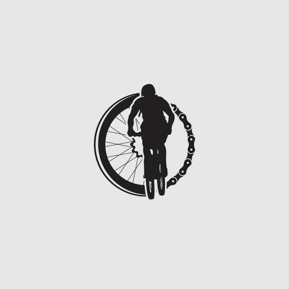 mountainbike logotyp vektor