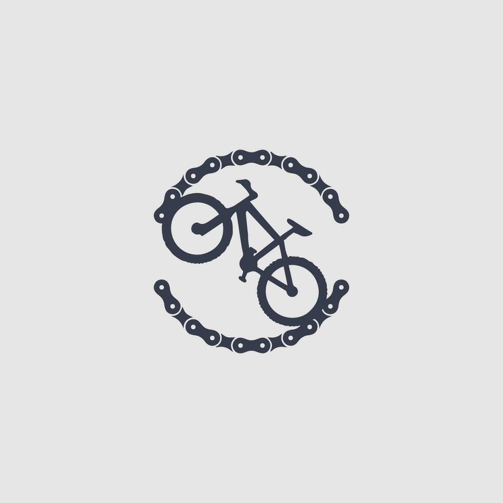 Mountainbike-Logo vektor