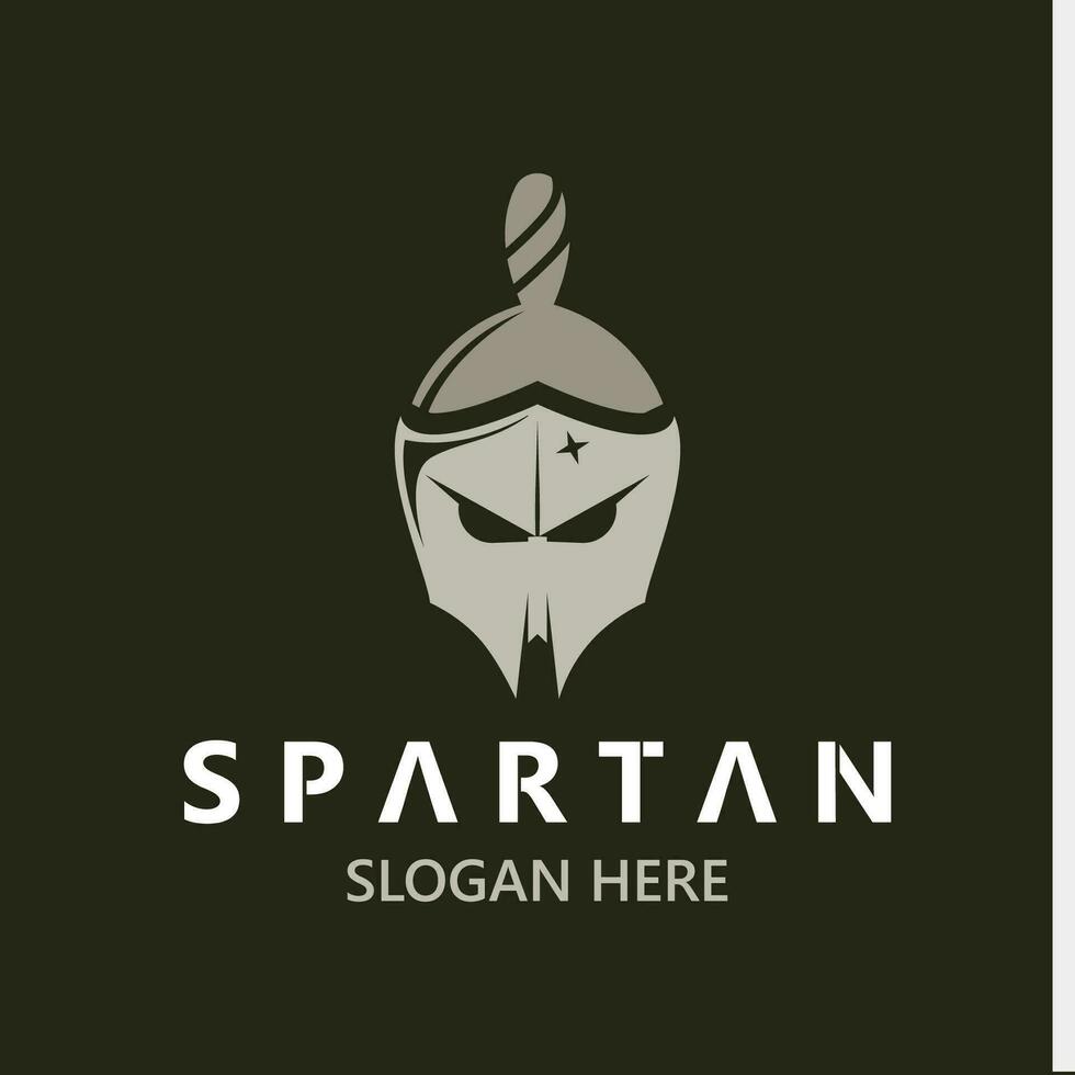 spartanisch Helm Krieger Logo Vorlage. spartanisch eben Design Vektor