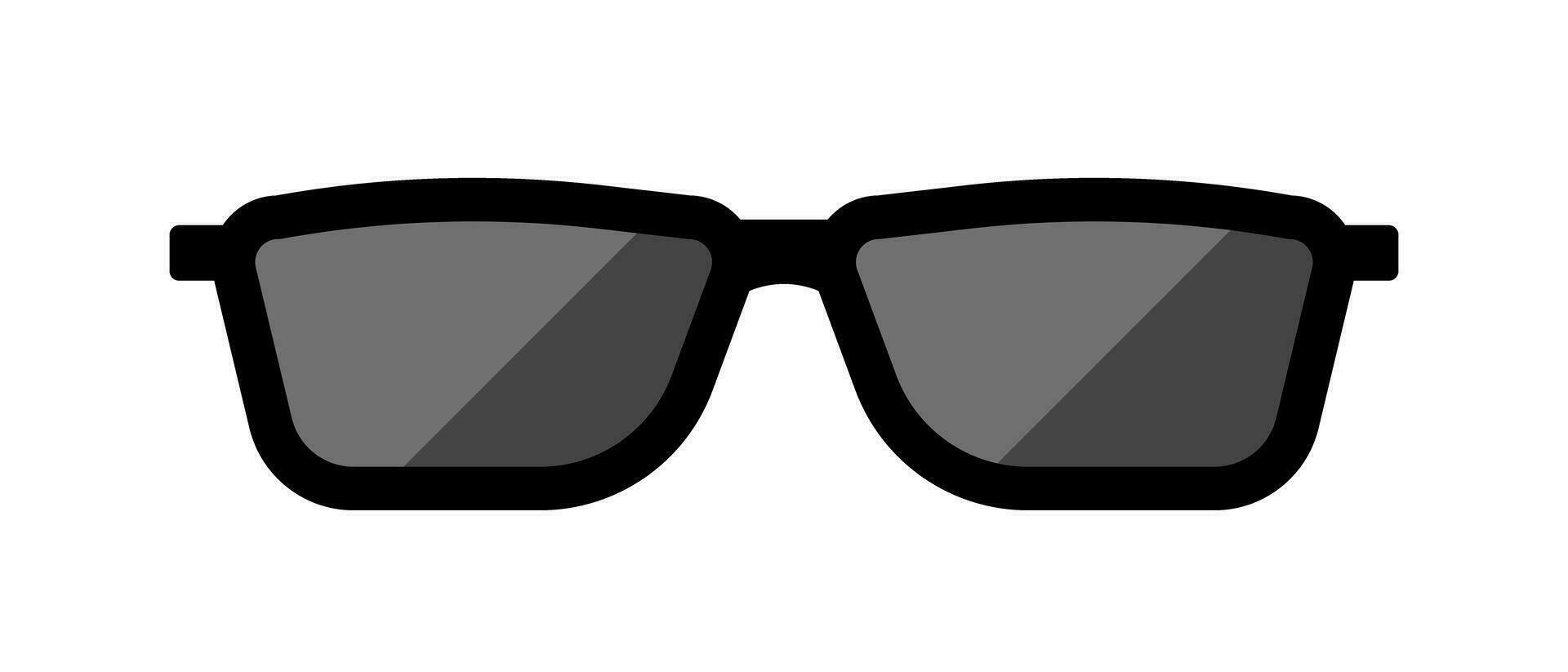 svart solglasögon. glasögon ikon. vektor. vektor