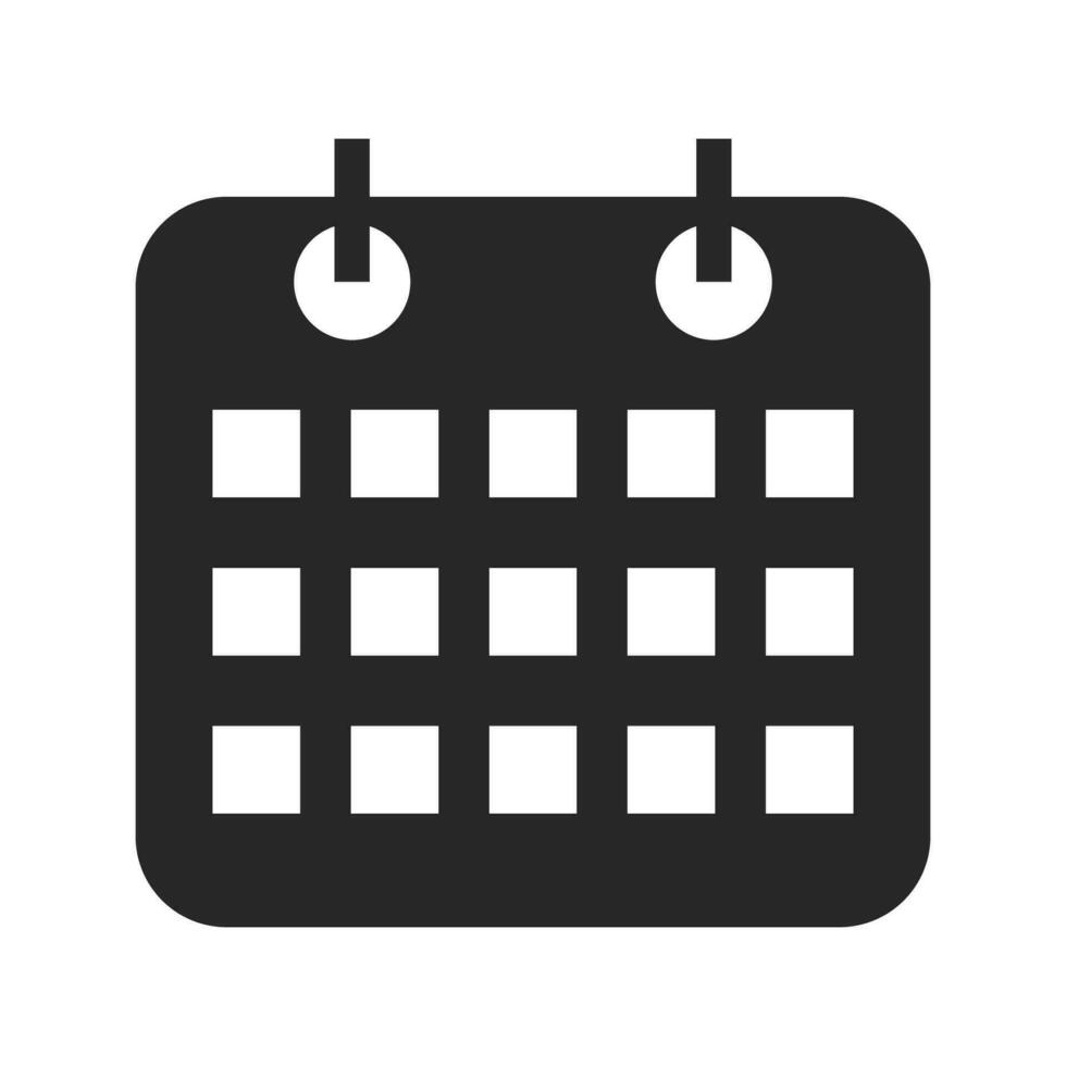 Kalender Silhouette Symbol. Zeitplan. Datum. Vektor. vektor
