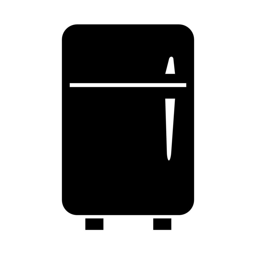 2-türig Kühlschrank Silhouette Symbol. Zuhause Gerät. Vektor. vektor