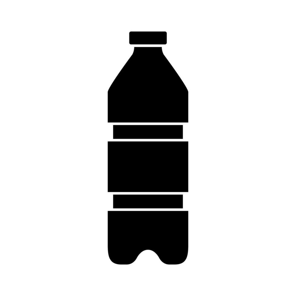 Silhouette Symbol von ein Plastik Flasche. trinken Flasche. Vektor. vektor