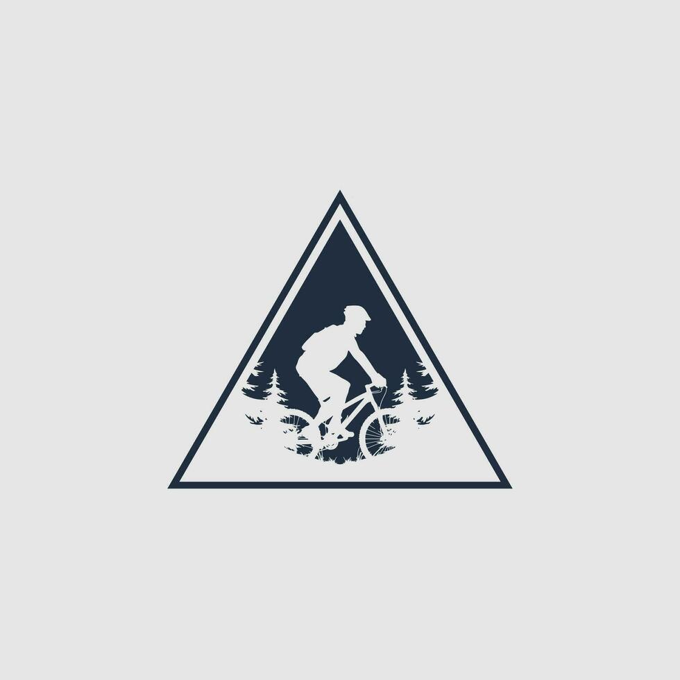 mountainbike logotyp vektor