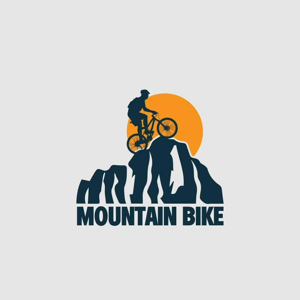 mountainbike logotyp vektor