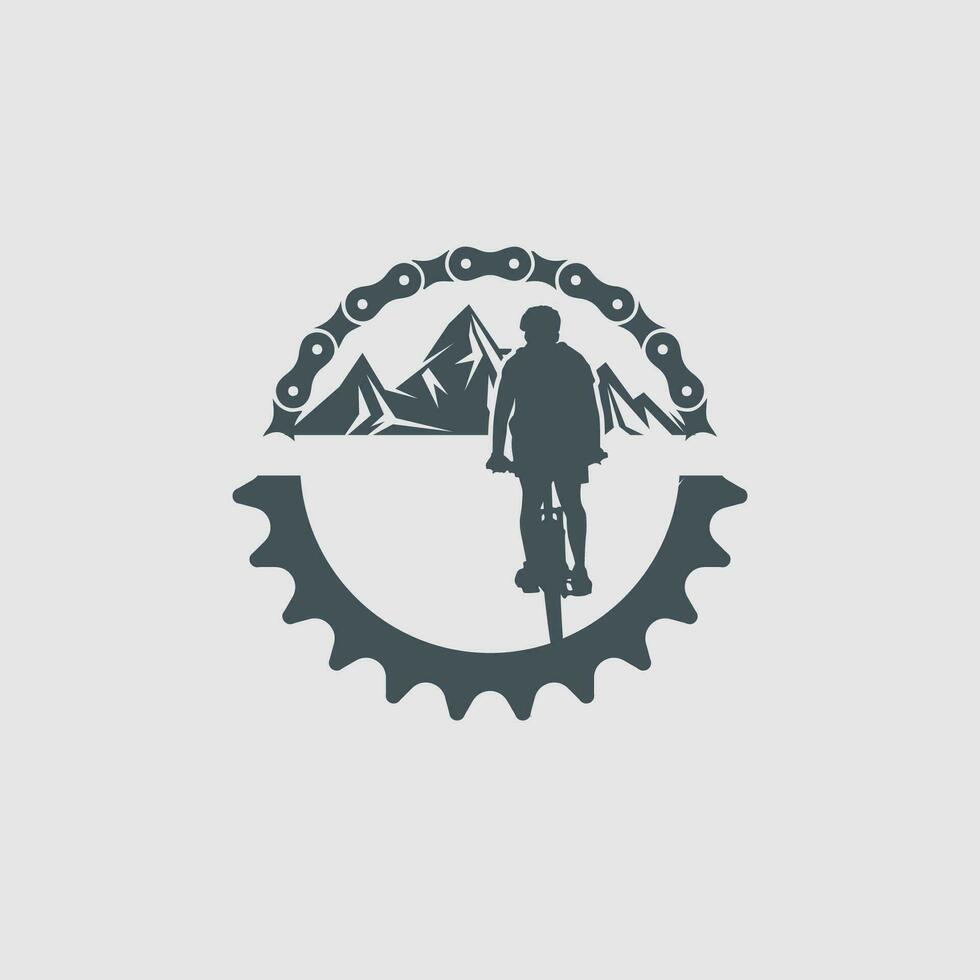 Mountainbike-Logo-Vektor vektor