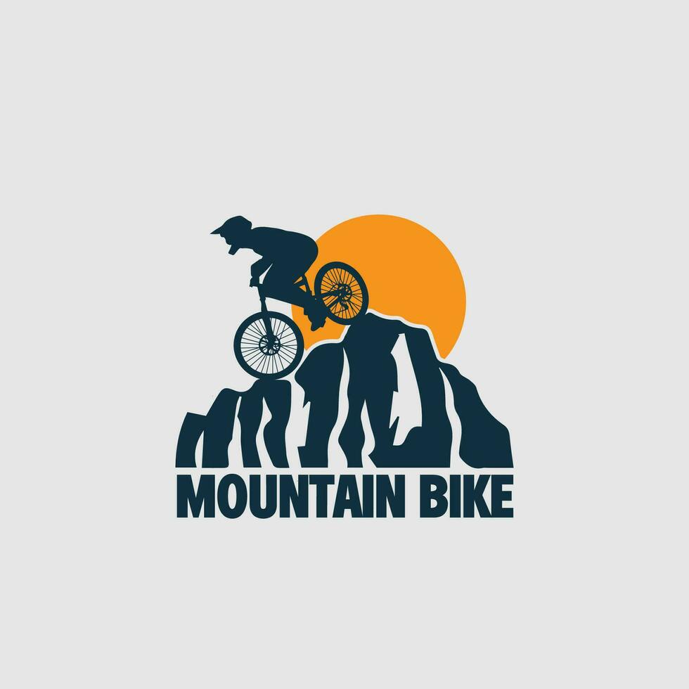 Mountainbike-Logo-Vektor vektor