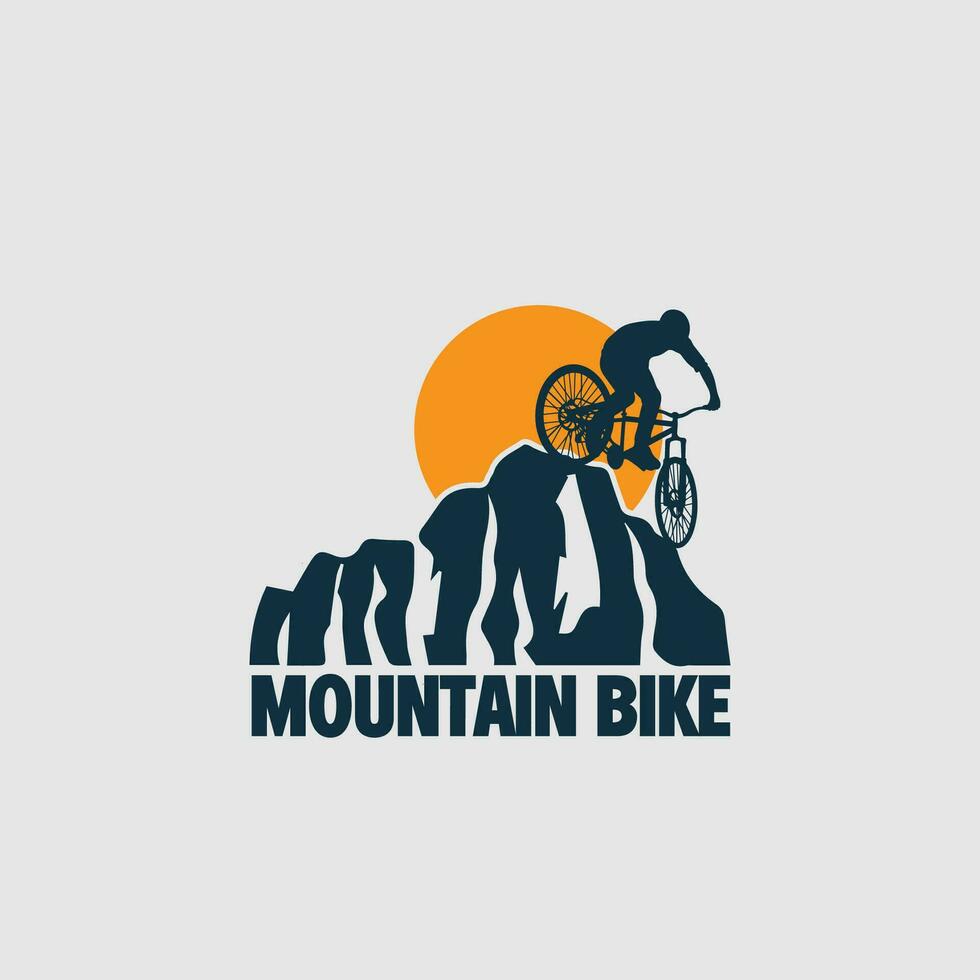 mountainbike logotyp vektor