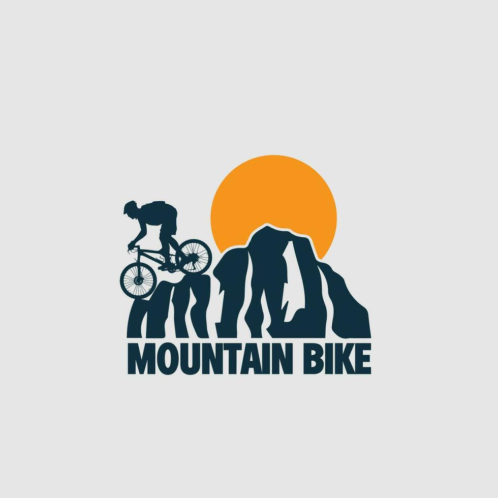 Mountainbike-Logo-Vektor vektor