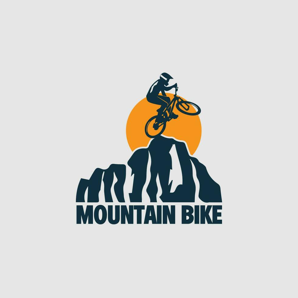 mountainbike logotyp vektor