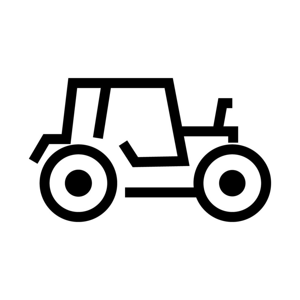 enkel jordbruks traktor ikon. vektor. vektor