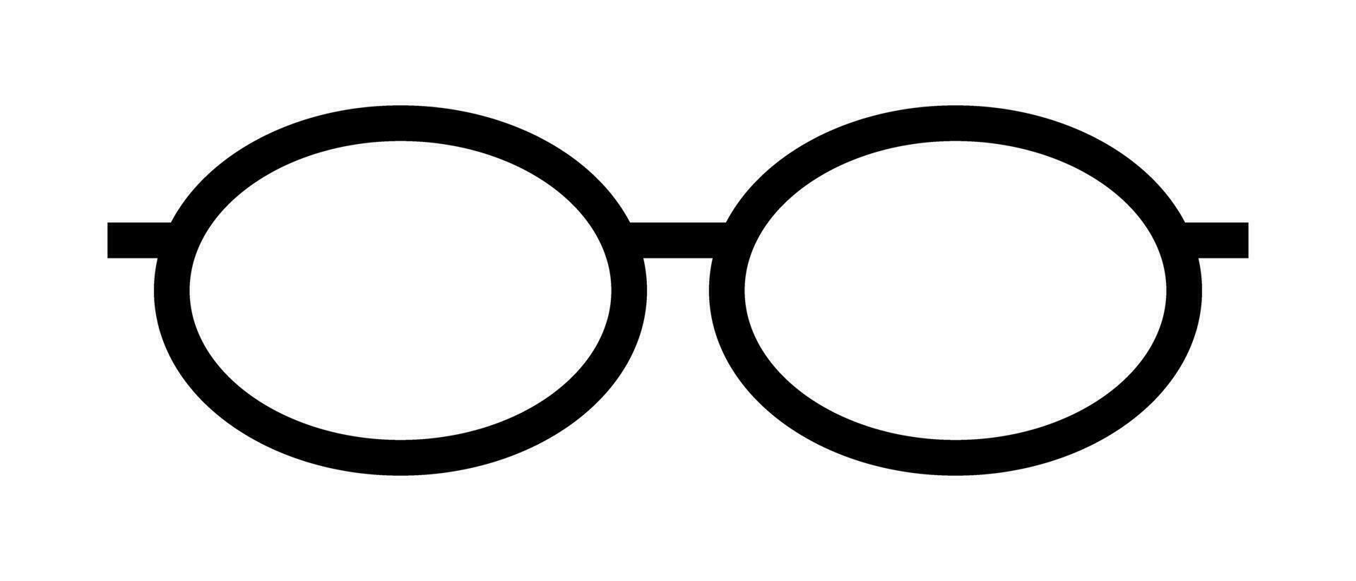 Brille Silhouette Symbol. Korrektur von Sehvermögen. Vektor. vektor