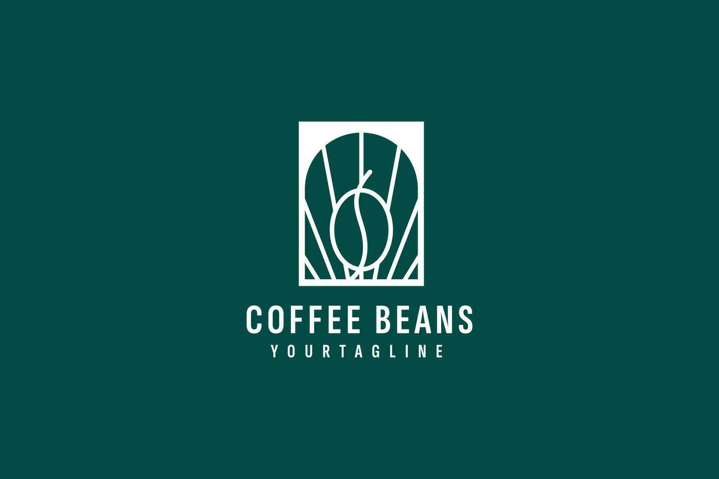 Kaffee Bohnen Logo Vektor Symbol Illustration