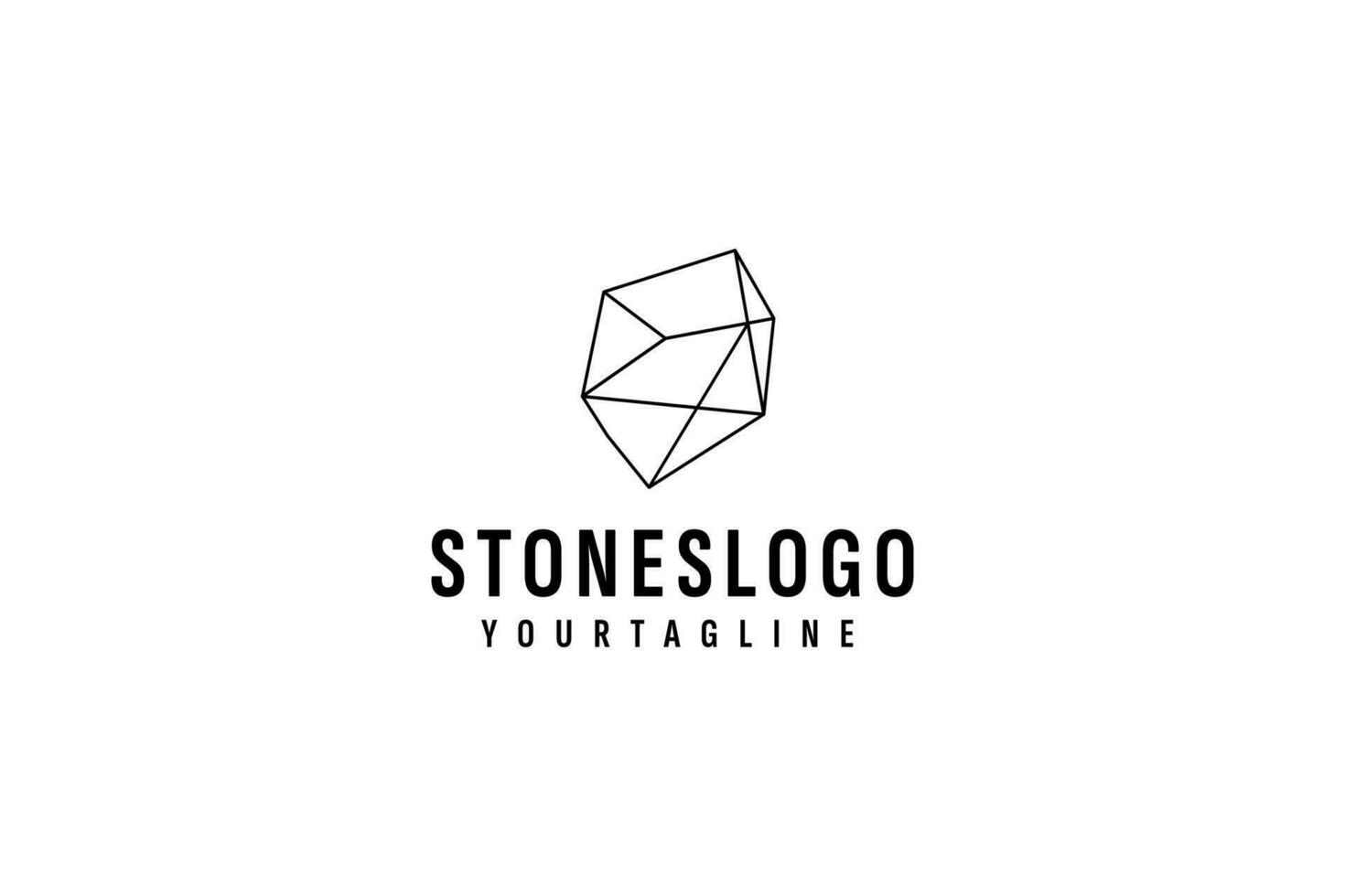 sten logotyp vektor ikon illustration