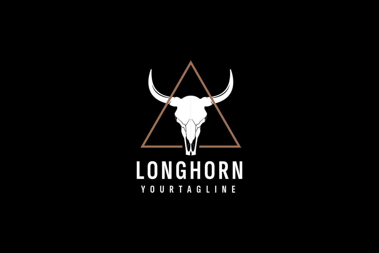 longhorn logotyp vektor ikon illustration