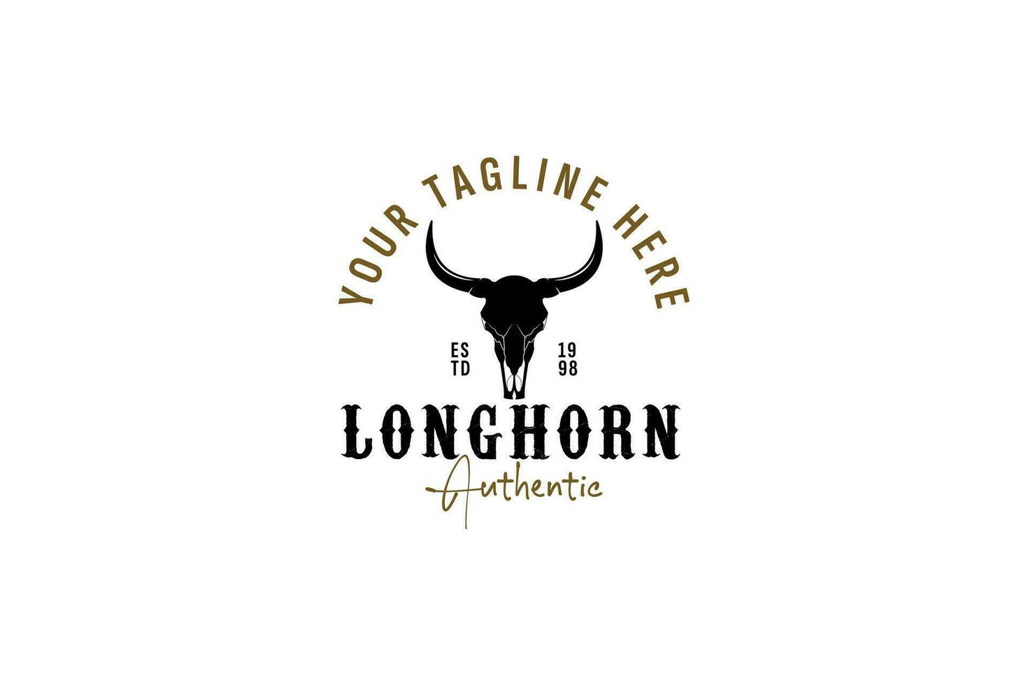 Longhorn Logo Vektor Symbol Illustration