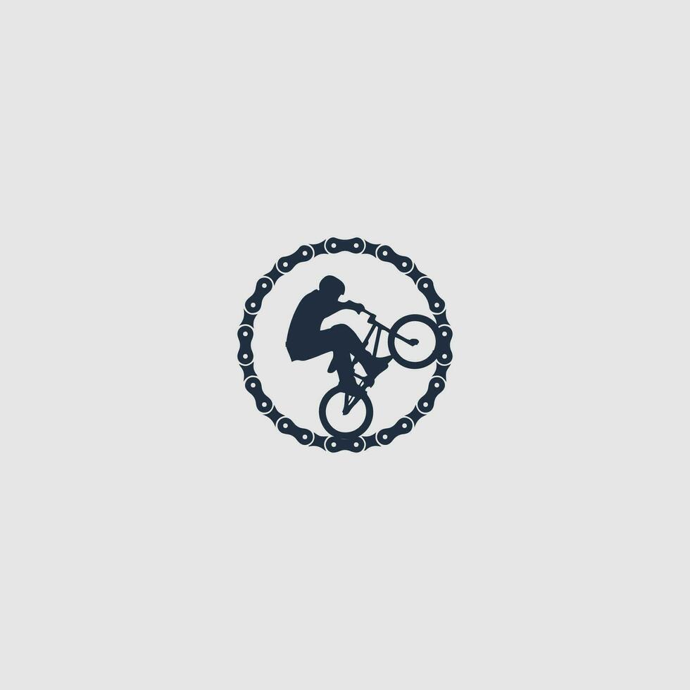 mountainbike logotyp vektor