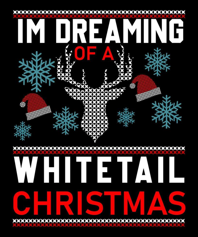 jag är drömma av en whitetail jul vektor