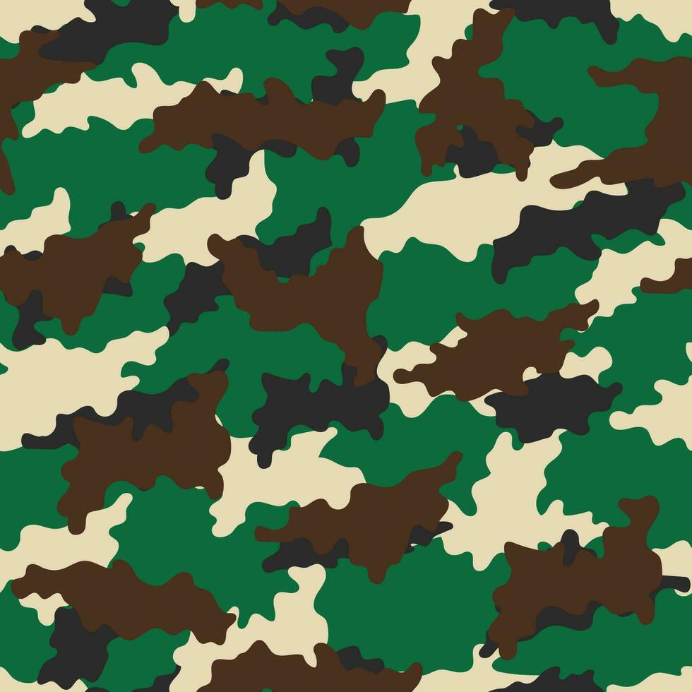 abstrakt djungel kamouflage sömlös mönster vektor modern militär bakgrund. mall tryckt textil- tyg.