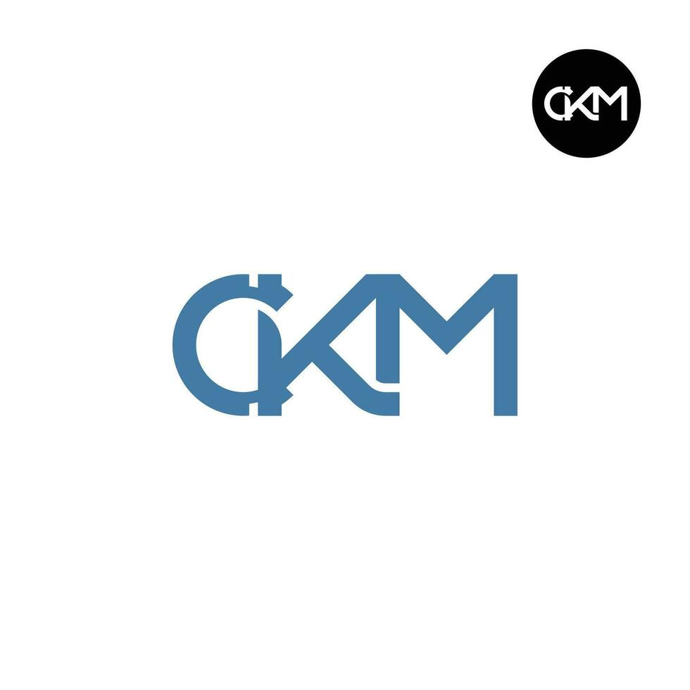 brev ckm monogram logotyp design vektor