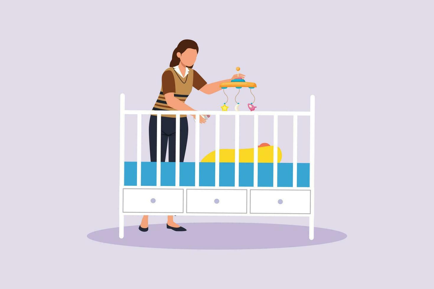 föräldrar med bebisar. familj moderskap begrepp. färgad platt vektor illustration isolerat.