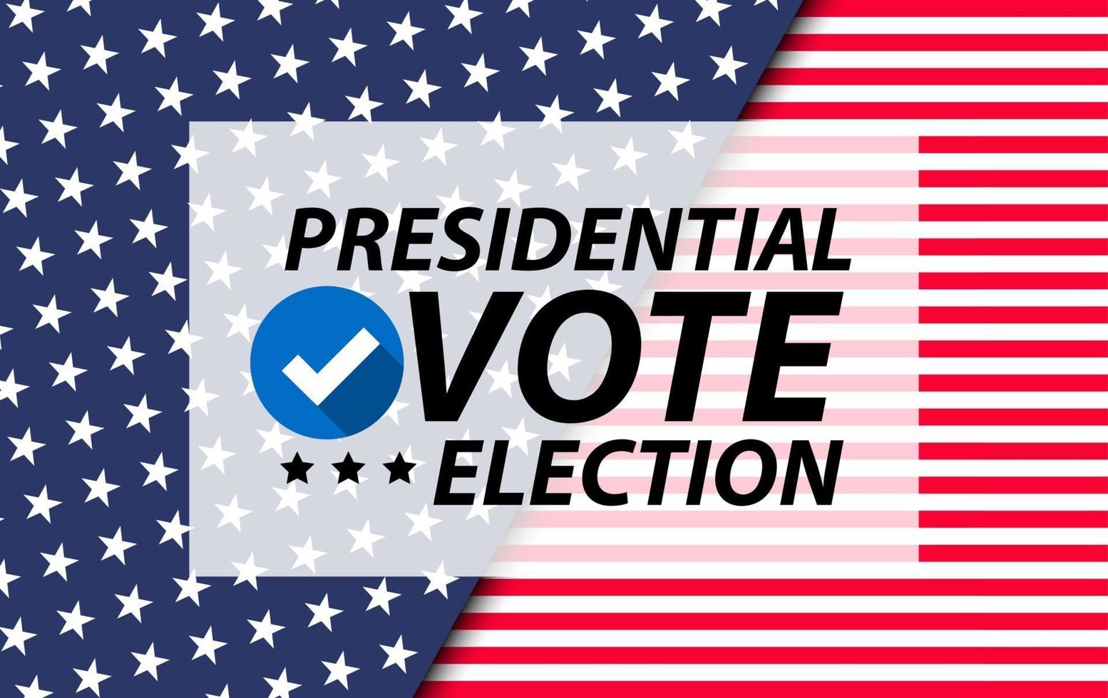 Hintergrund der Präsidentschaftswahlen in den Vereinigten Staaten von Amerika. Vektor-Illustration vektor