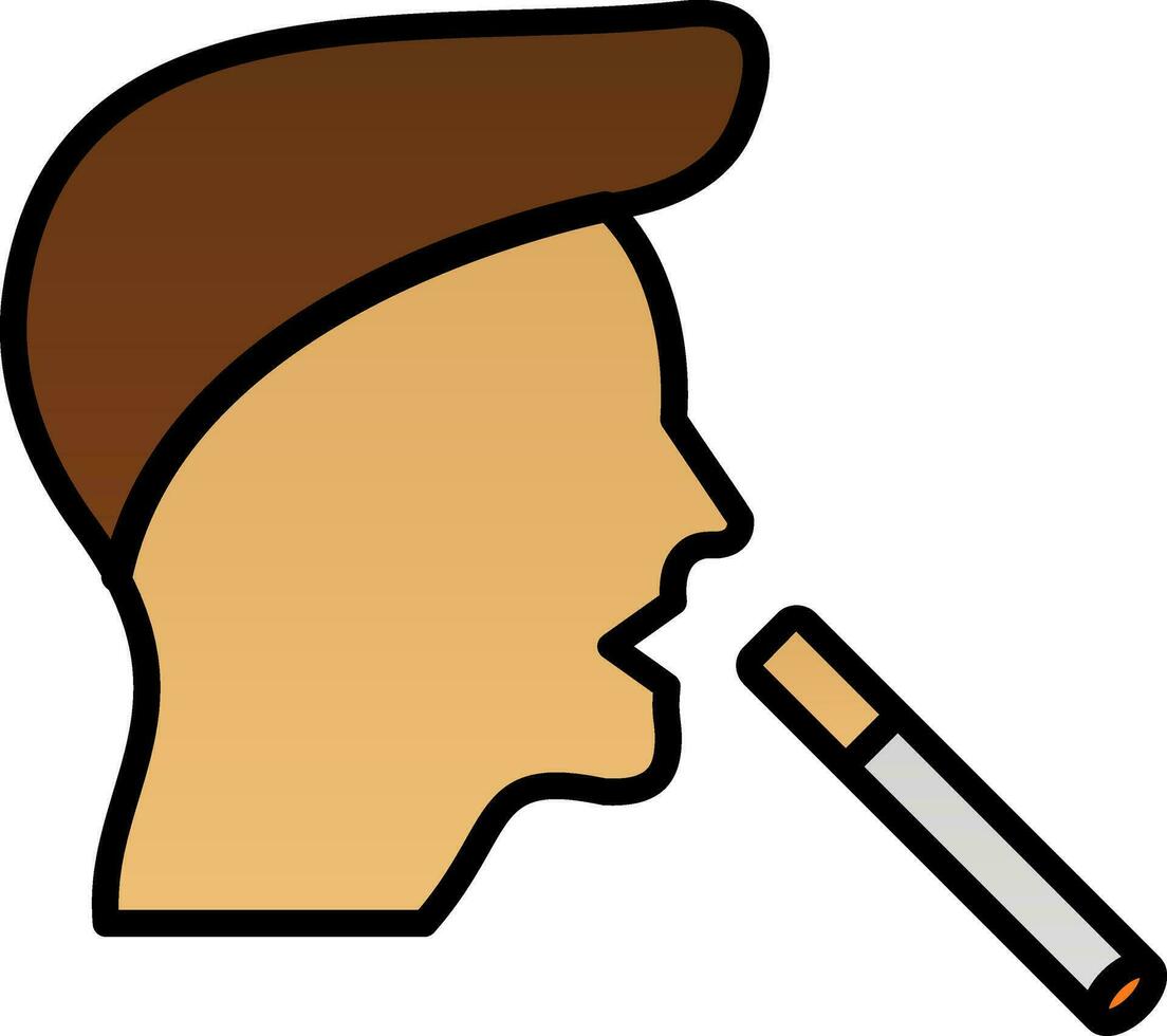 Junge Rauchen Vektor Symbol Design