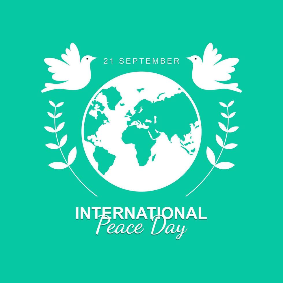 Vektor Illustration von International Tag von Frieden. Welt Frieden Tag ist gefeiert auf September 21