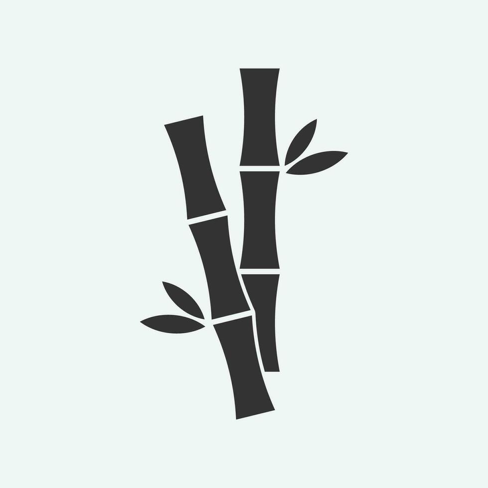 Bambus Symbol Vektor. linear Stil Zeichen zum Handy, Mobiltelefon Konzept und Netz Design vektor