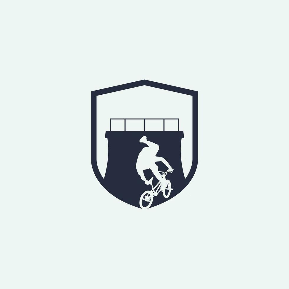 mountainbike logotyp vektor