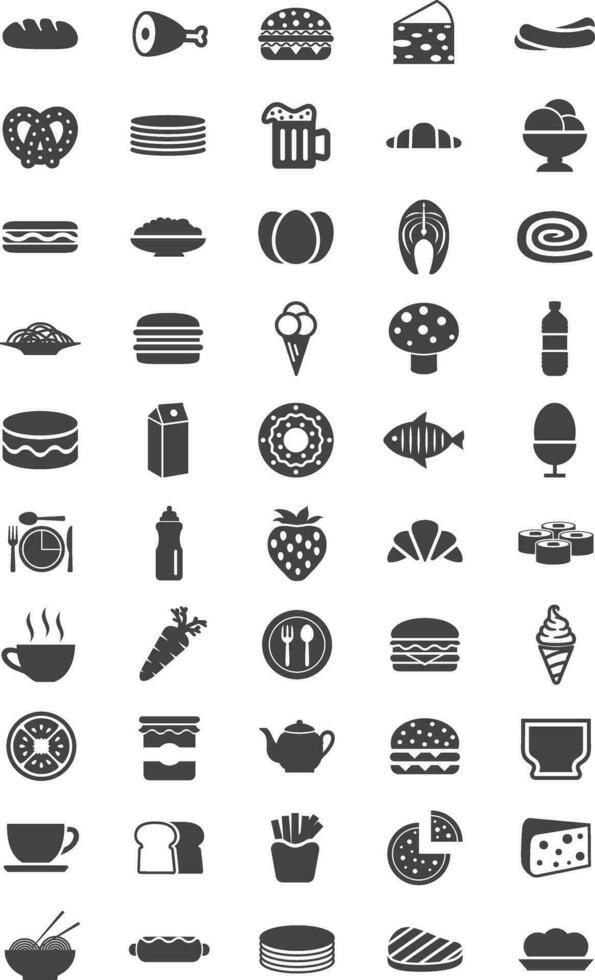 mat dryck relaterad ikoner är enkel. med ett översikt stil. innehåller mat, drycker, bestick och andra. med de ändamål av ui, webb, Ansökan eller programvara och många andra vektor