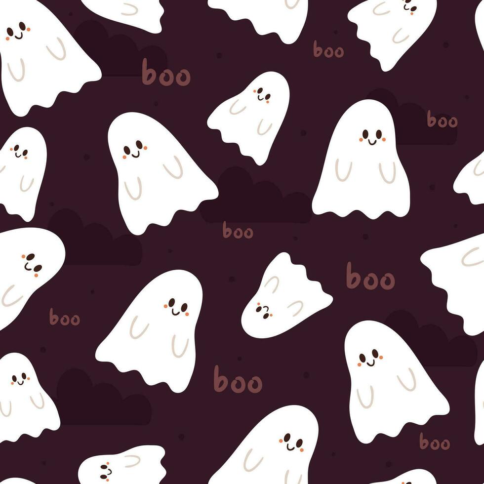 nahtlos Muster Karikatur Halloween. süß Halloween Hintergrund zum Kinder, Geschenk wickeln Papier vektor