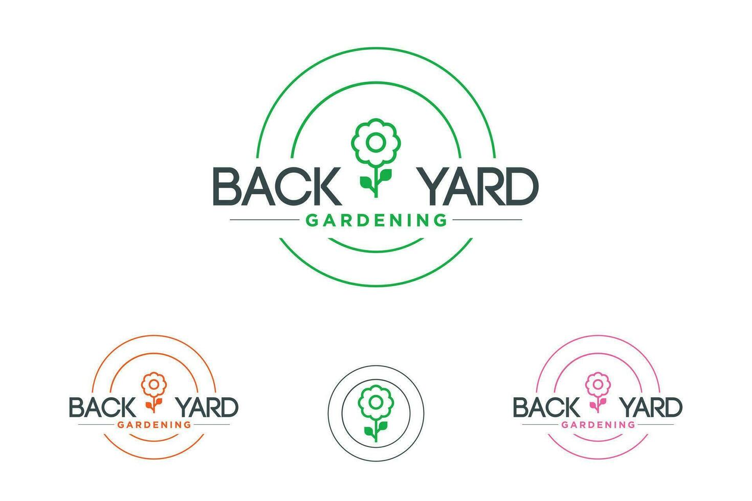 grön trädgård logotyp vektor