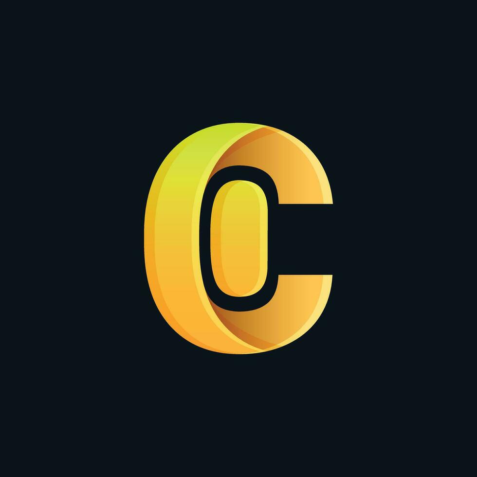 c logotyp kan vara använda sig av för ikon, tecken, logotyp vektor