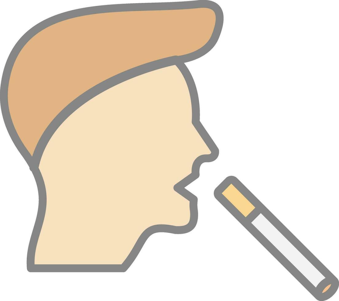 Junge Rauchen Vektor Symbol Design