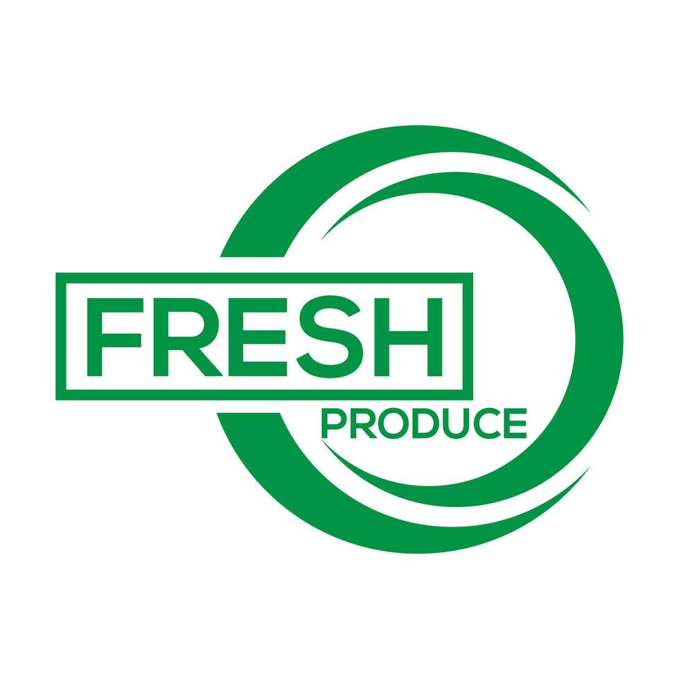 frisch produzieren Vektor Logo oder Symbol, Weiß Hintergrund frisch produzieren Logo