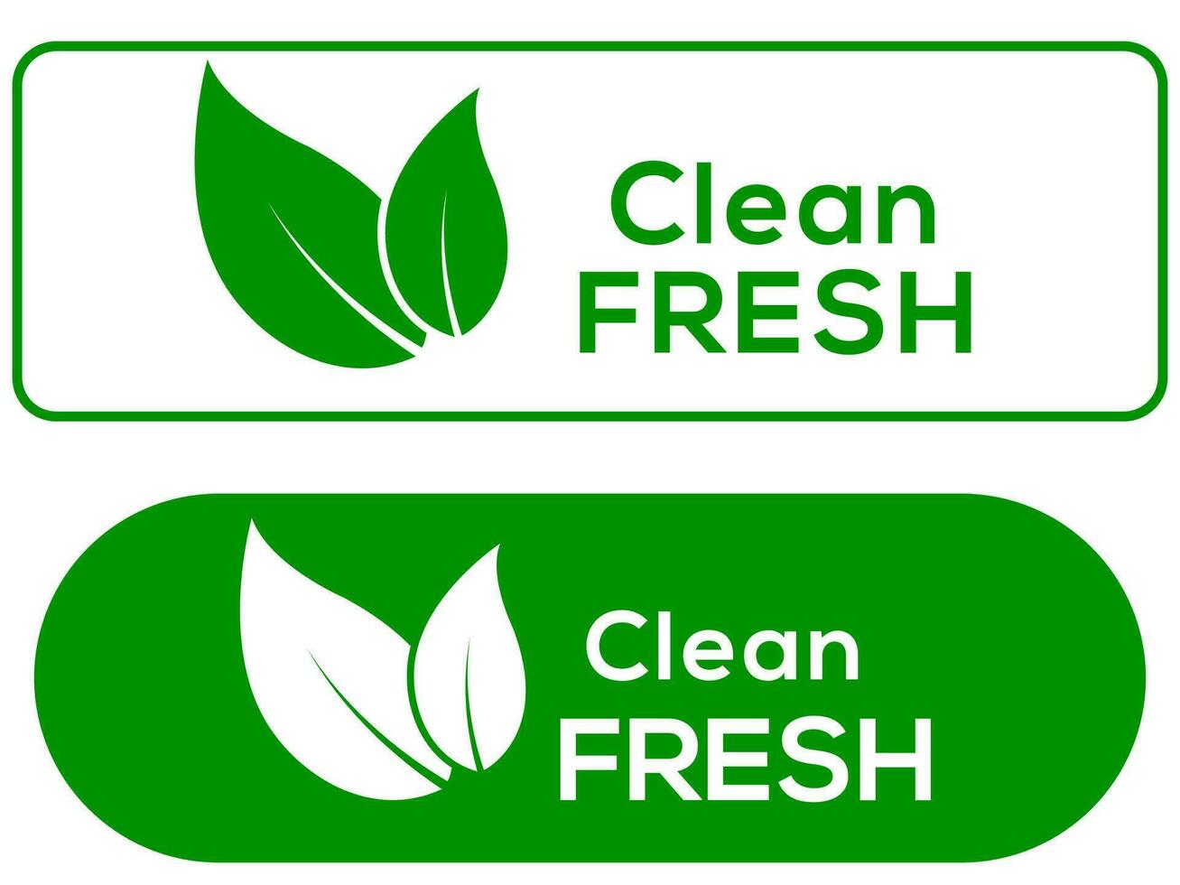sauber frisch Logo oder Symbol ,Weiss Hintergrundsauber frisch Vektor Logo