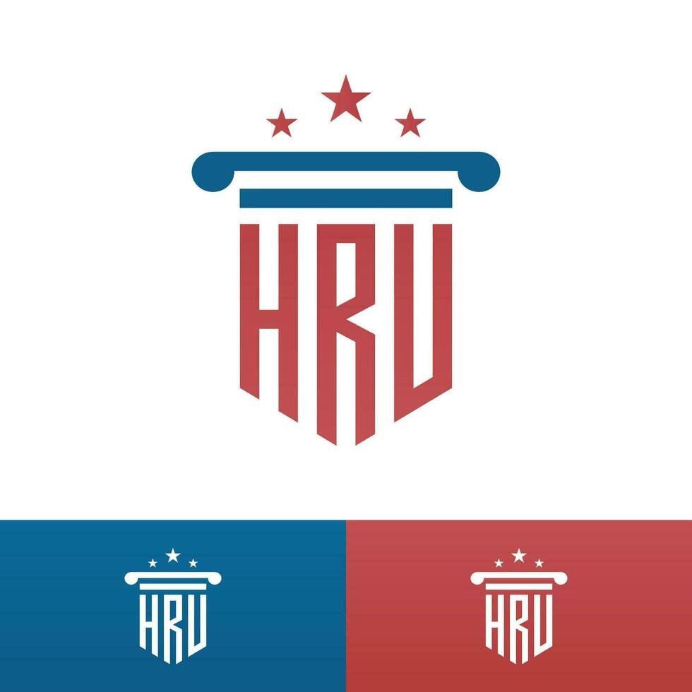 hrv brev logotyp design . hrv minimalistisk och klassisk logotyp vektor