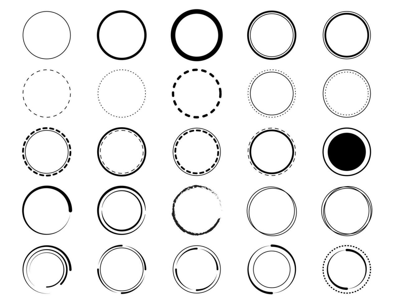 Kreise gestalten Sammlung. Vektor Design