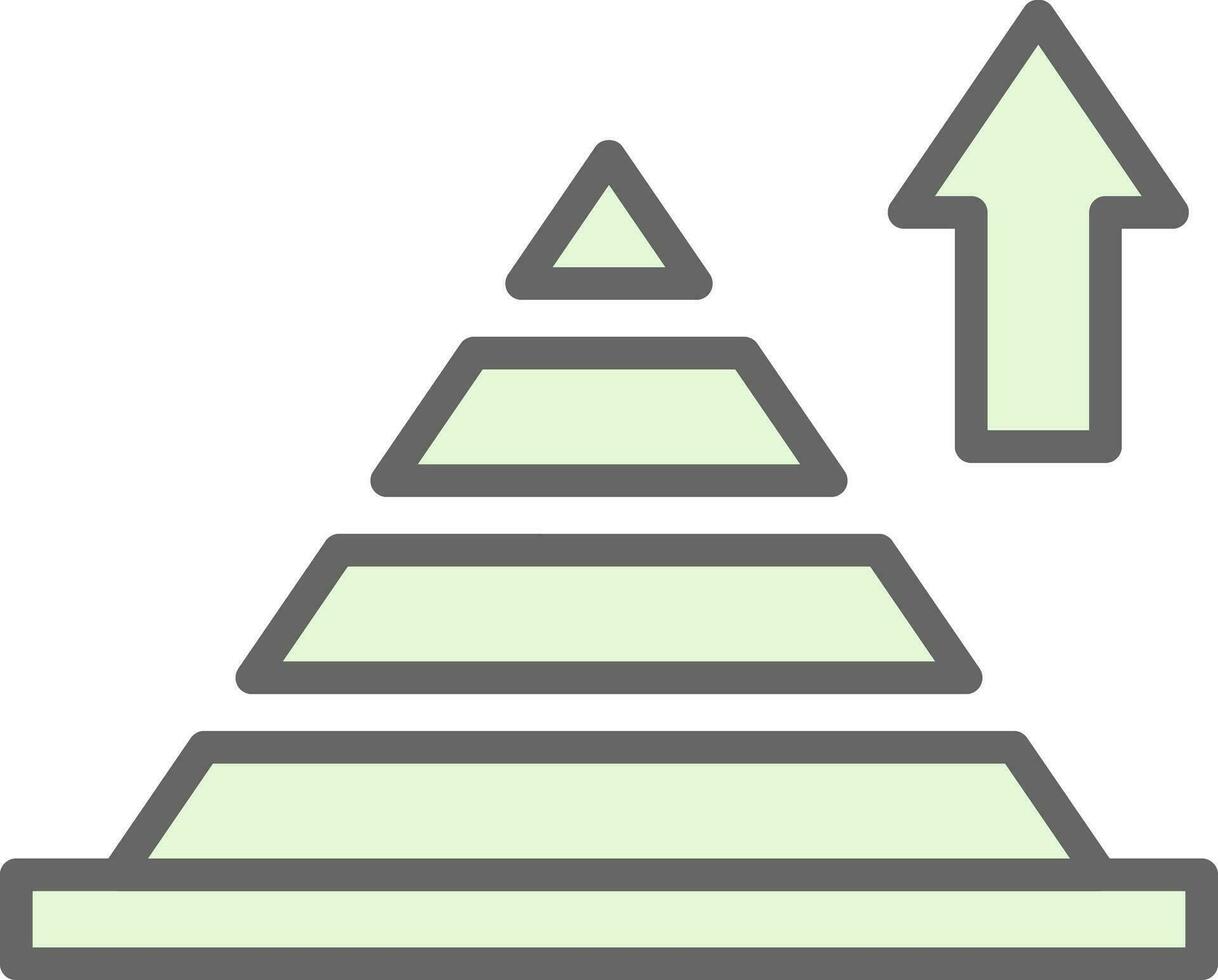 pyramid Diagram vektor ikon design