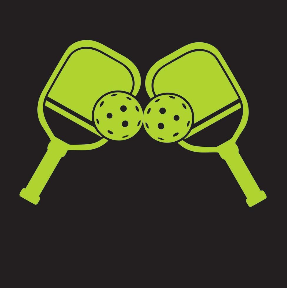 Pickleball Vektor , Pickleball T-Shirt Design, Pickleball T-Shirt Design Grafik templatei