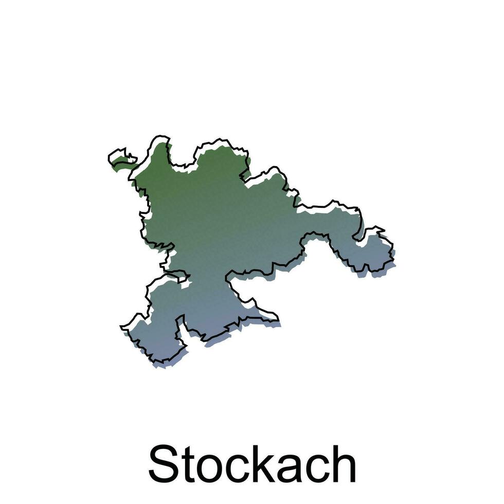 stockach Stadt Karte Illustration Design, Welt Karte International Vektor Vorlage mit Gliederung Grafik