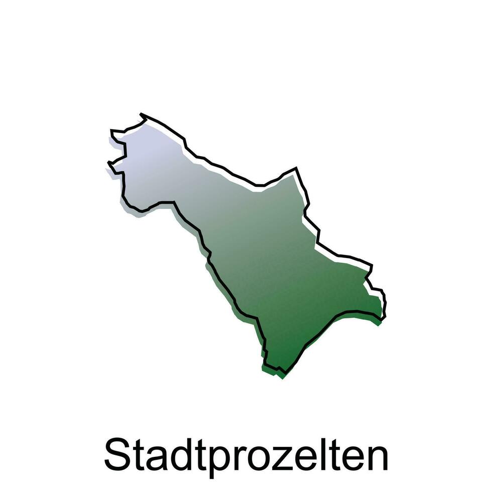 Karte Stadt von stadtprozelten. Vektor Karte von Deutsche Land Design Vorlage mit Gliederung Grafik skizzieren Stil isoliert auf Weiß Hintergrund