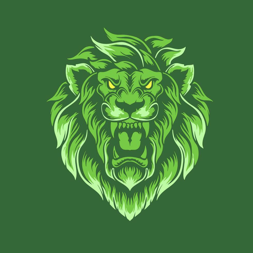 bäst illustration av lejon kung för maskot, logotyp eller klistermärke vektor