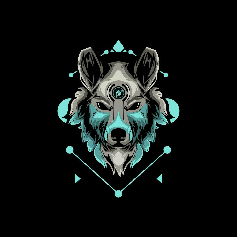 Beste Illustration von wild Wolf zum Maskottchen, Logo oder Aufkleber vektor