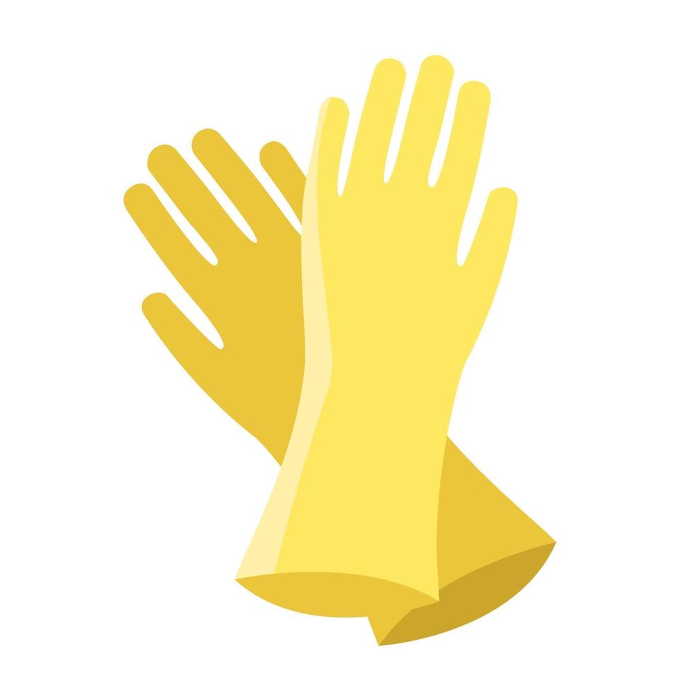 Cartoon-Vektor-Illustration Objekt gelbe Handschuhe vektor