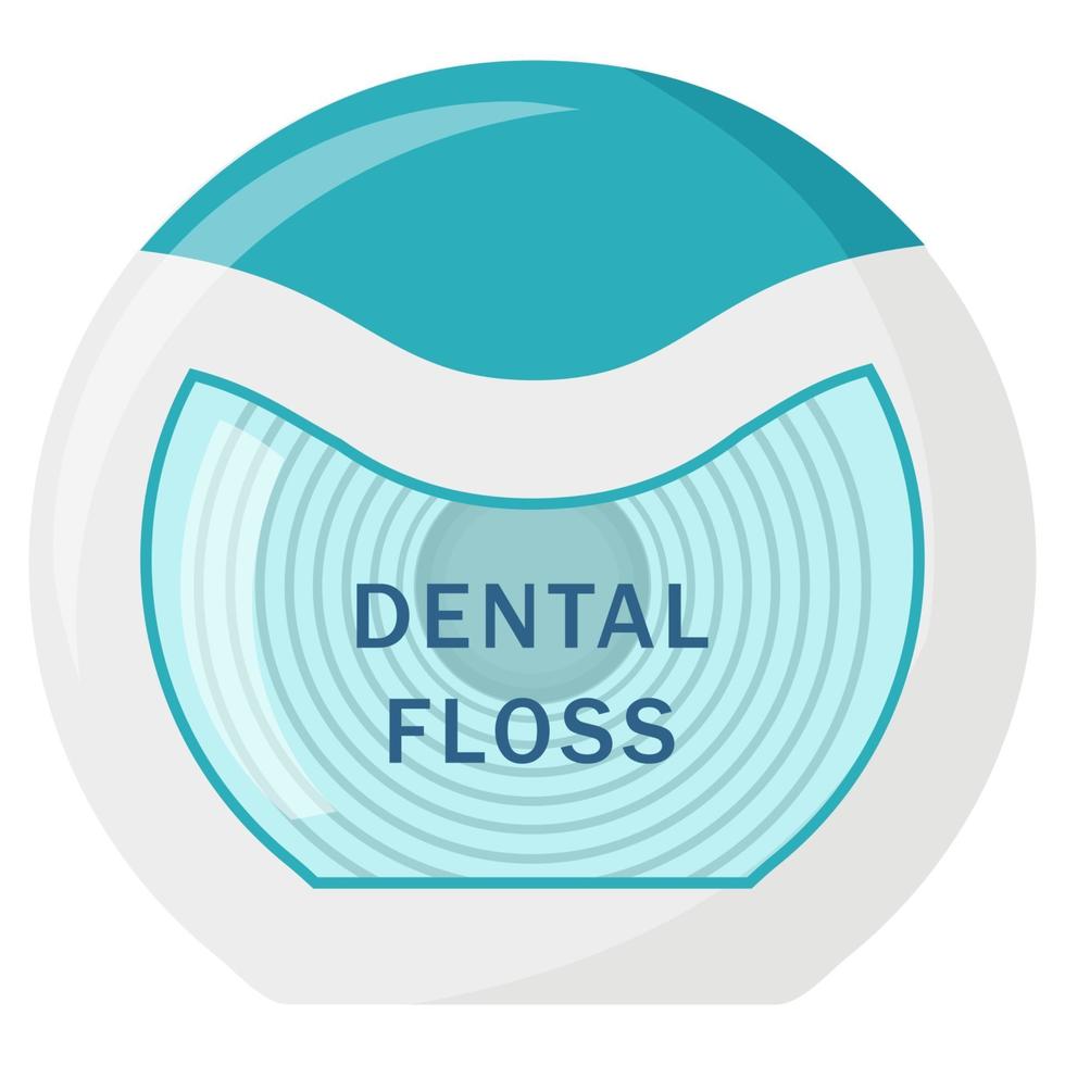 vektor isolerade objekt illustration oral tandvård tandtråd